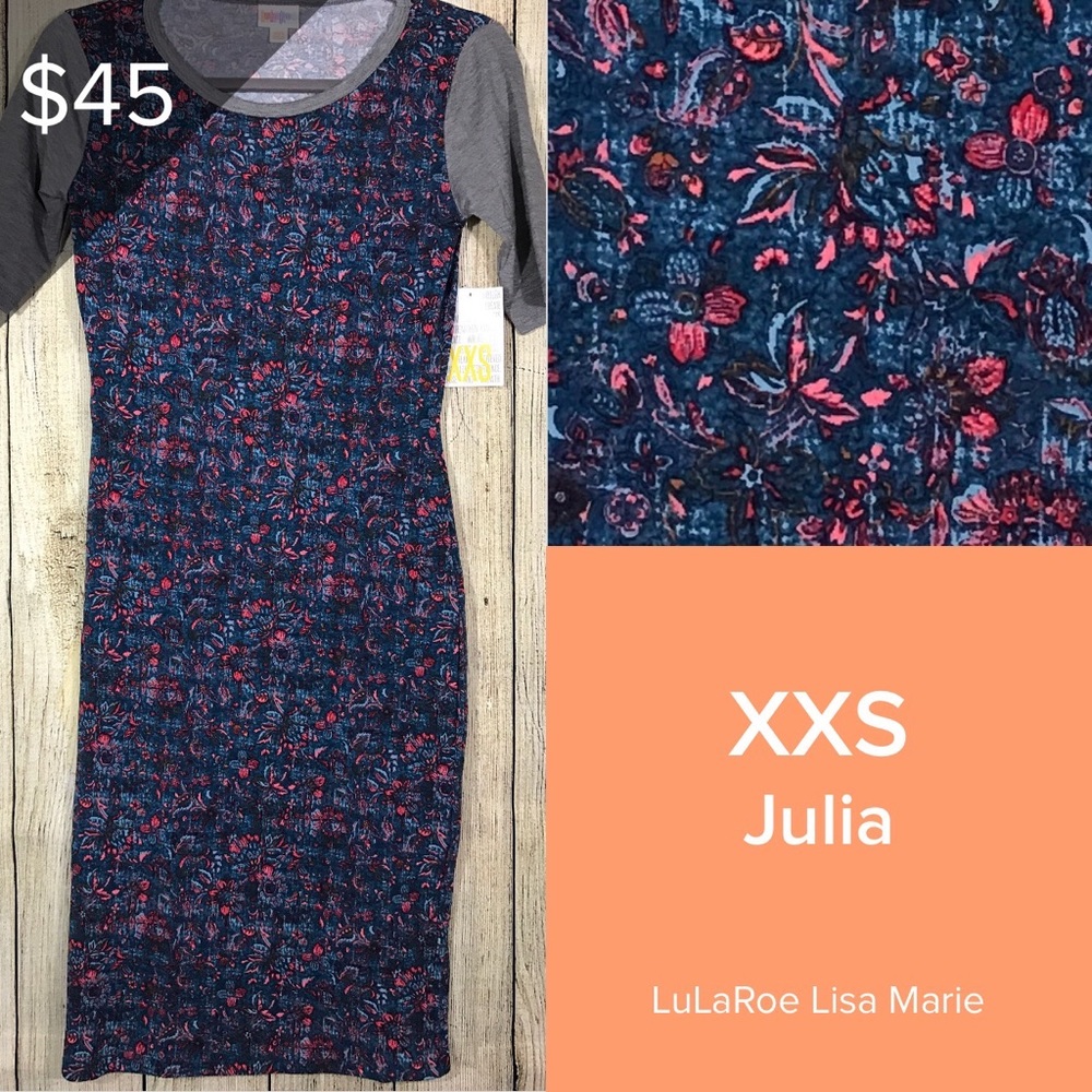 LuLaRoe Julia Midi Pencil dress - NWT -XXS